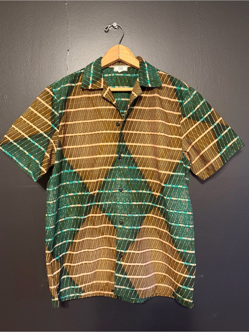 Zuri African Print Short Sleeve Men’s Shirt